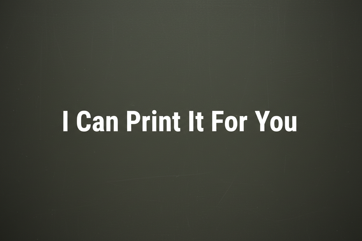 I Can Print It For You Banner